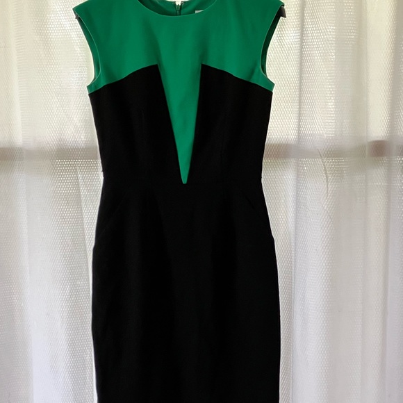 Calvin Klein Dresses & Skirts - Calvin Klein Green and Black Sheath Midi Dress